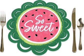 Big Dot of Happiness Sweet Watermelon - Fruit Party Round Table Decorations - Paper Chargers - Place Setting For 12