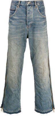 Full Zip Side Denim Jeans-AA