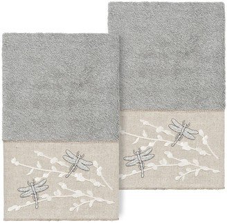 Braelyn Embellished Hand Towel - Set of 2 - Light Gray