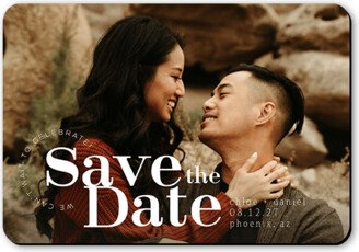 Save The Date Cards: Hard To Wait Save The Date, White, Magnet, Matte