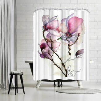 71 x 74 Shower Curtain, Magnoila 3 by Claude Illustration