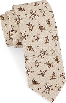 Floral Cotton & Silk Tie