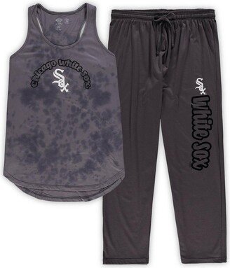 Women's Concepts Sport Charcoal Chicago White Sox Plus Size Jersey Tank Top and Pants Sleep Set