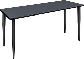 Regency 72 x 24 Kahuna Tapered Leg Table- Grey/ Black