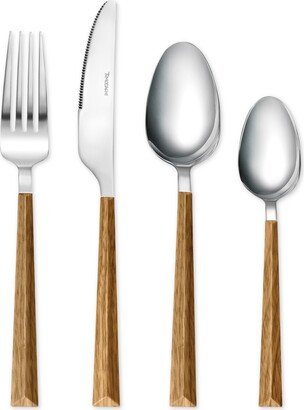 Tomodachi Dali Wood 16-Pc. Flatware Set, Service for 4