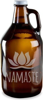 Namaste Lotus Flower Yoga 64 Ounce Beer Wine Growler