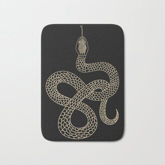 Vintage line snake Bath Mat