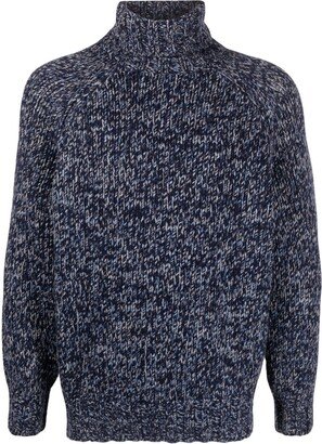 Mélange High-Neck Thick-Knit Jumper