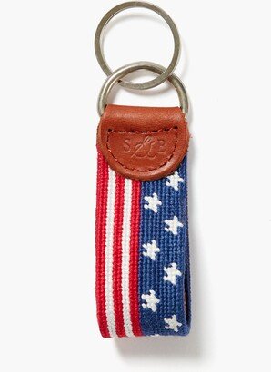 Old Glory Needlepoint Key Fob