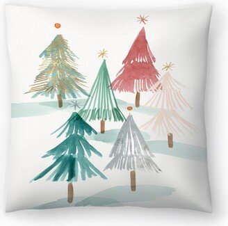 Christmas Trees Ii by Pi Holiday Collection - 16 x 16 Throw Pillow