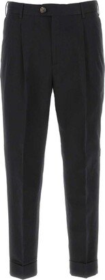 PT Torino Pleat-Detailed Straight-Leg Tapered Trousers-AB