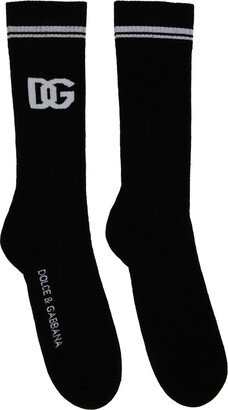 Black 'DG' Socks