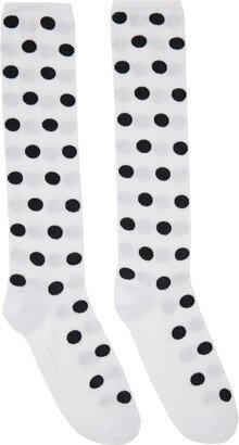 White & Black Polka Dots Socks