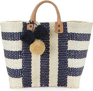 Collins Striped Straw Tote