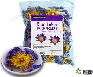 50G Egyptian Blue Lotus Flowers | Nymphaea Caerulea 100% Organic ~ Whole & Crushed Nymphaea Caerulea