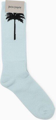 Light blue cotton sports socks