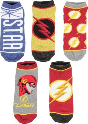 Seven Times Six DC Comic The Flah Adult Superhero 5 Pack Mix and Match Ankle Sock Multicoloured