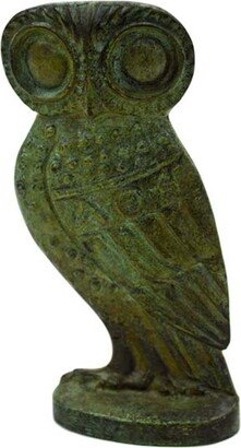 Athena's Owl Solid Bronze Statue Museum Quality Unique Sculpture 10cm