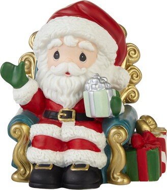 Santa's Here Bringing Cheer Annual Santa Bisque Porcelain Figurine