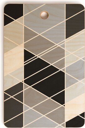 Nordic Slant Geometric Rectangle Cutting Board