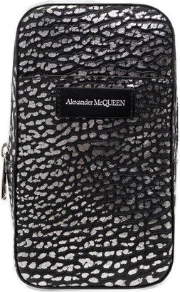 Animal Printed Logo Patch Messenger Bag