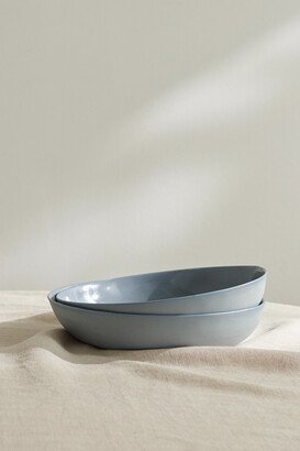 Net Sustain Pebble Set Of Two Medium Porcelain Bowls - Blue
