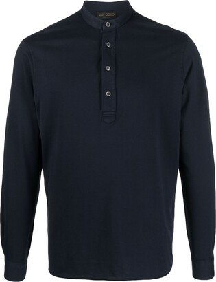 Collarless Polo Shirt