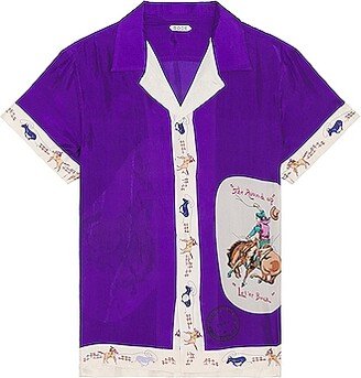 Round Up Short Sleeve Shirt in Purple