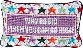 Furbish Studio Why Go Big Needlepoint Pillow