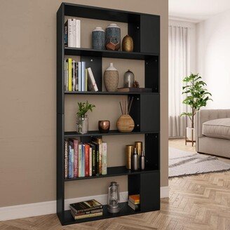 Book Cabinet/Room Divider Black 31.5x9.4x62.6 Chipboard