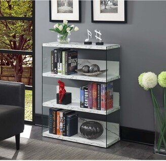 Porch & Den Urqhuart Glass 4-Tier Wide Bookcase