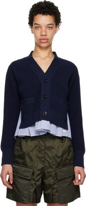 Navy Layered Cardigan