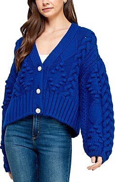 Koko + Mason Pom Pom Cozy Cardigan Sweater