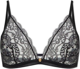 Medusa Head Plaque Lace Bra-AA