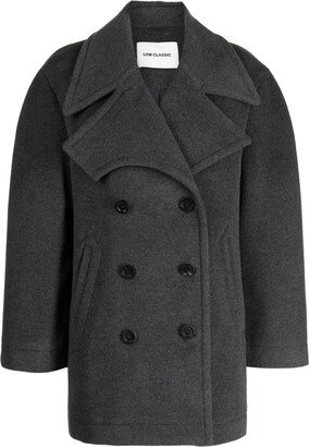Notched-Lapels Double-Breasted Coat-AC