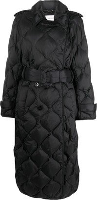 Quilted Down Trench Coat