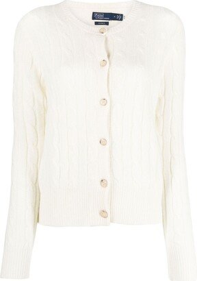 Cable-Knit Cashmere Cardigan-AF