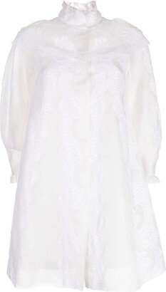 SHIATZY CHEN Lace Organza Single-Breasted Coat-AB