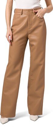 Faux Leather Straight Leg Pants-AG