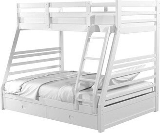 HOMES: Inside + Out Twin Over Full Kids' Emma Bunk Bed White - ioHOMES