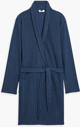 Hamilton And Hare Striped cotton-terry bathrobe