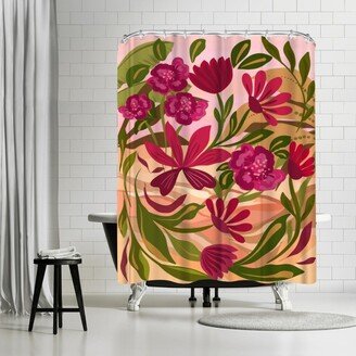 A Floral Dance by Lunette Parul - botanical Shower Curtain