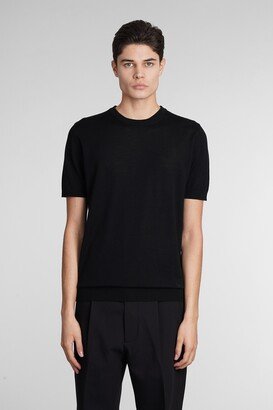 Long Sleeve Shirt In Black Wool