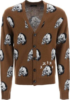 X Wes Lang Repeat Skull Cardigan