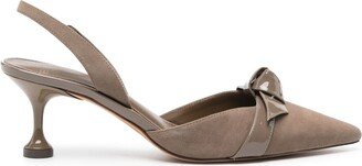 Clarita 70mm suede slingback pumps-AA