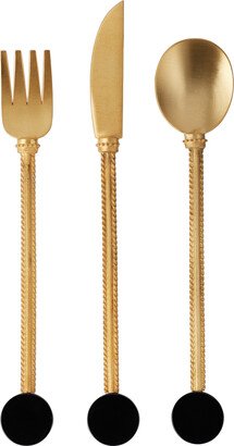 Natalia Criado Gold Stone Cutlery Set-AB