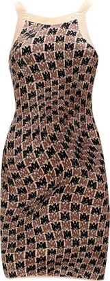 Logo Jacquard Knitted Dress