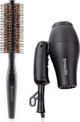 Sebastian Brocchi Brocchi Mini Travel Hair Dryer & Styling Brush Set