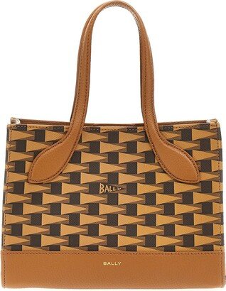 Logo Geometric Printed Tote Bag