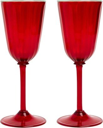 Rainbow Murano wine glasses (set of 2)-AB